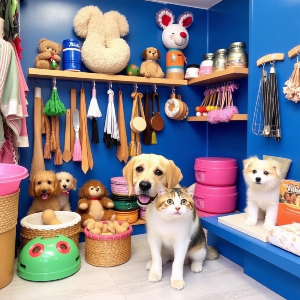 Pet Shop com rações e acessórios para cães e gatos